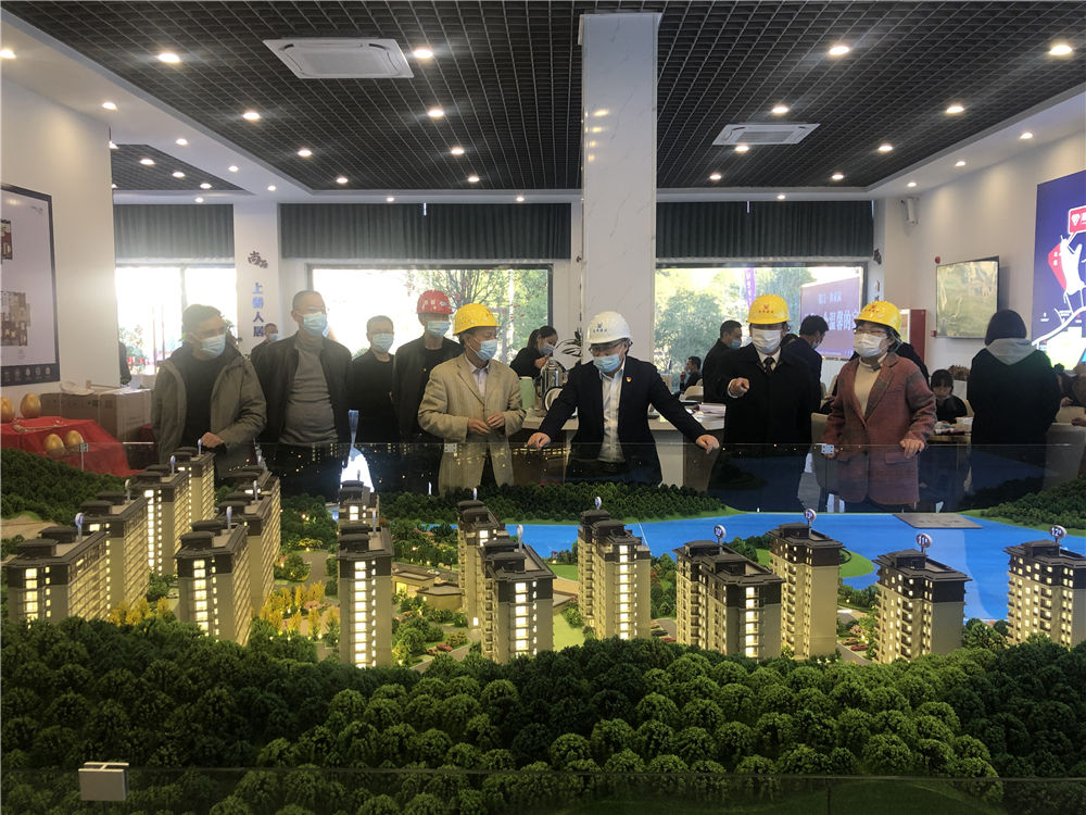 縣領導到文秀湖畔商住小區項目進行調研